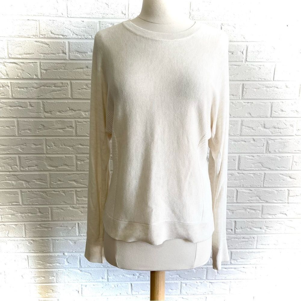 Lululemon Cashlu Knit Pullover Heathered White Opal Size 6